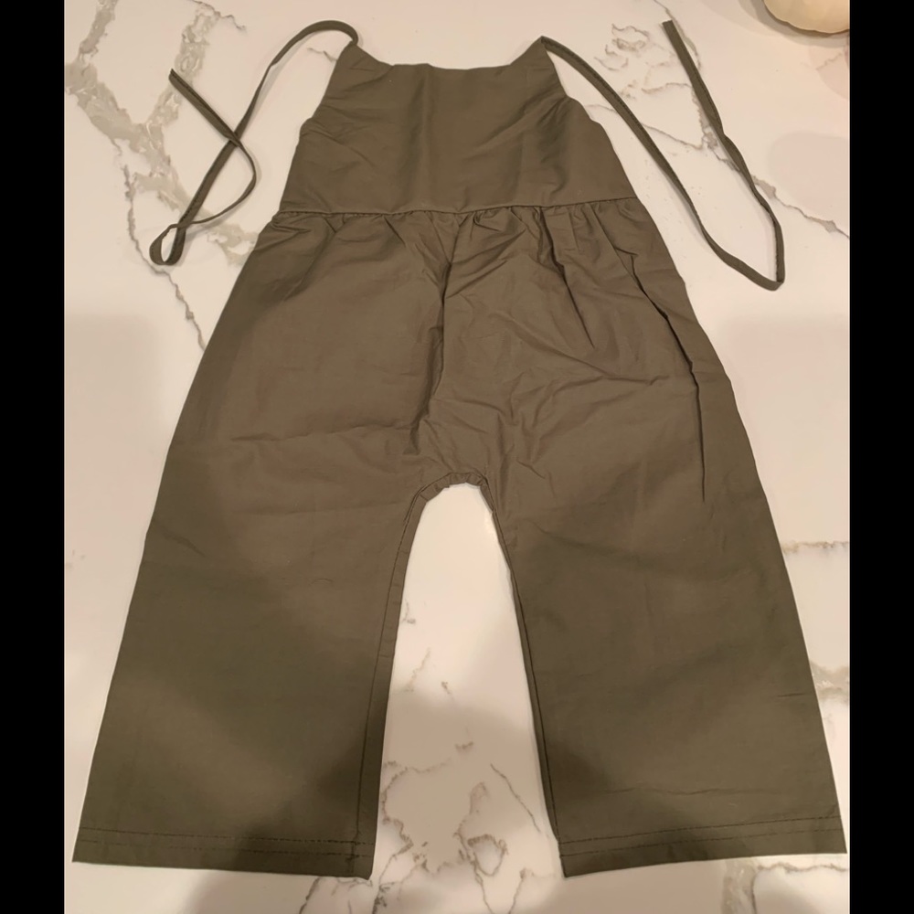 Olive green Overalls jumpsuit one piece jumper